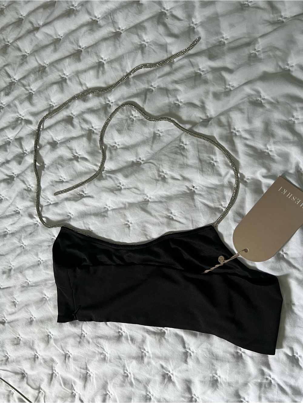 Meshki Rhinestone-Trim Halter Top - Picture 3 of 3